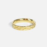 Side view of Harlequin Band in 14k yellow gold by Ides