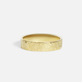 Front view of Petra Band in 14k yellow gold by Ides