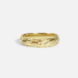 Front view of Scales Band in 14k yellow gold by Ides