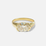 Front view of Chalice Ring / Lab Diamond in 14k yellow gold by Joko