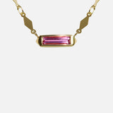 Close view of Hard Candy Necklace / Sapphire in 14k yellow gold by Joko