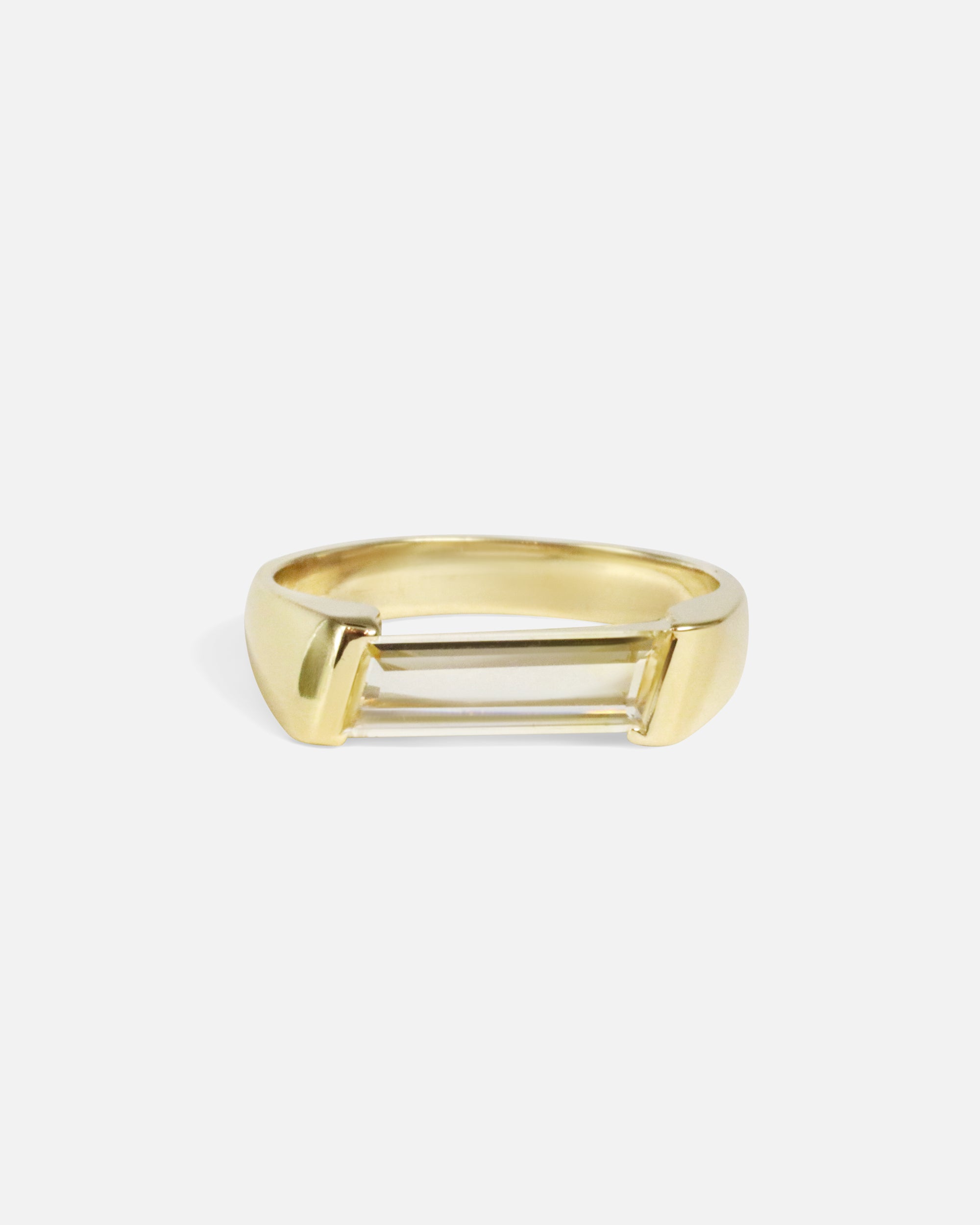 Front view of Portrait Ring II / White Sapphire by Joko