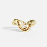 Front view of Pear Dip Ring by Kestrel Dillon