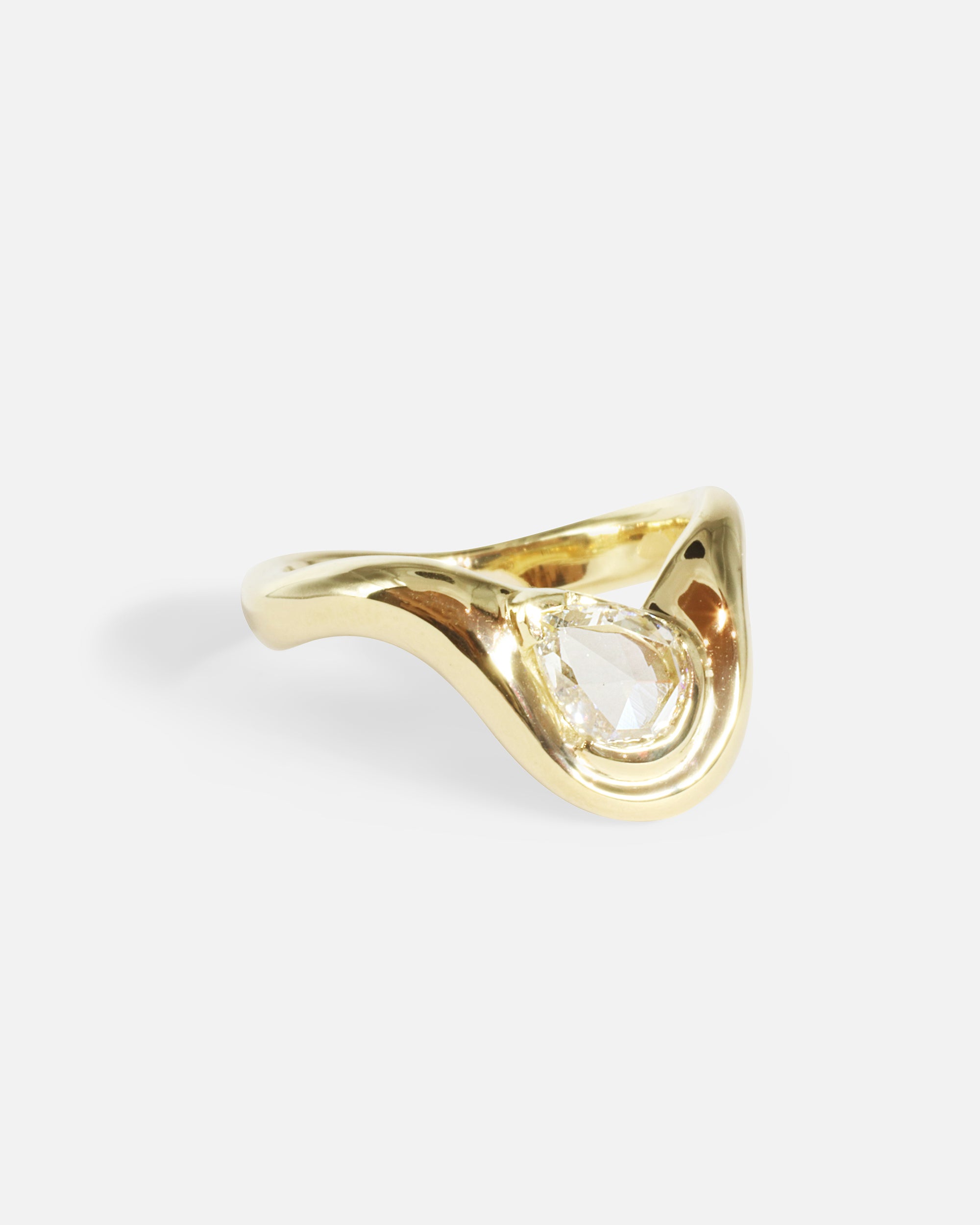 Side view of Pear Dip Ring by Kestrel Dillon