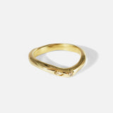 Side view of Root Curve Band / Champagne Diamonds