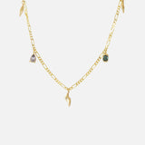 Side view of Wren Gemstone Necklace by Kestrel Dillon
