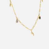 Alternate side view of Wren Gemstone Necklace by Kestrel Dillon