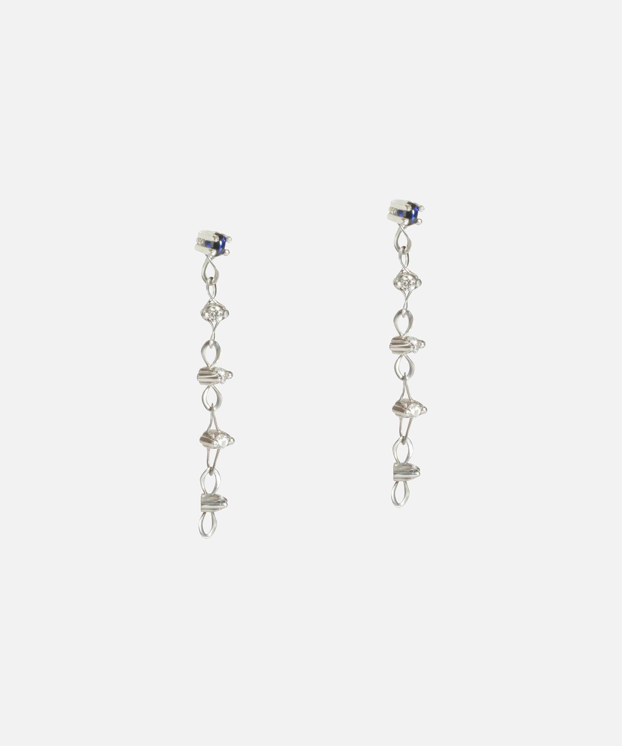 Side view of Locus Drop Earrings by Lucia B Marti