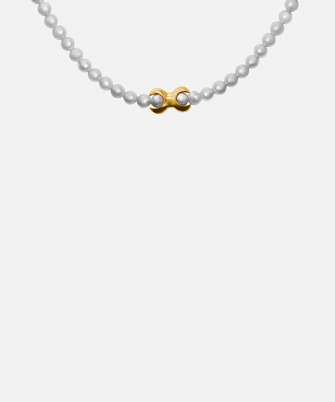 Close view of X Single Necklace / 3mm by Lucia B Marti