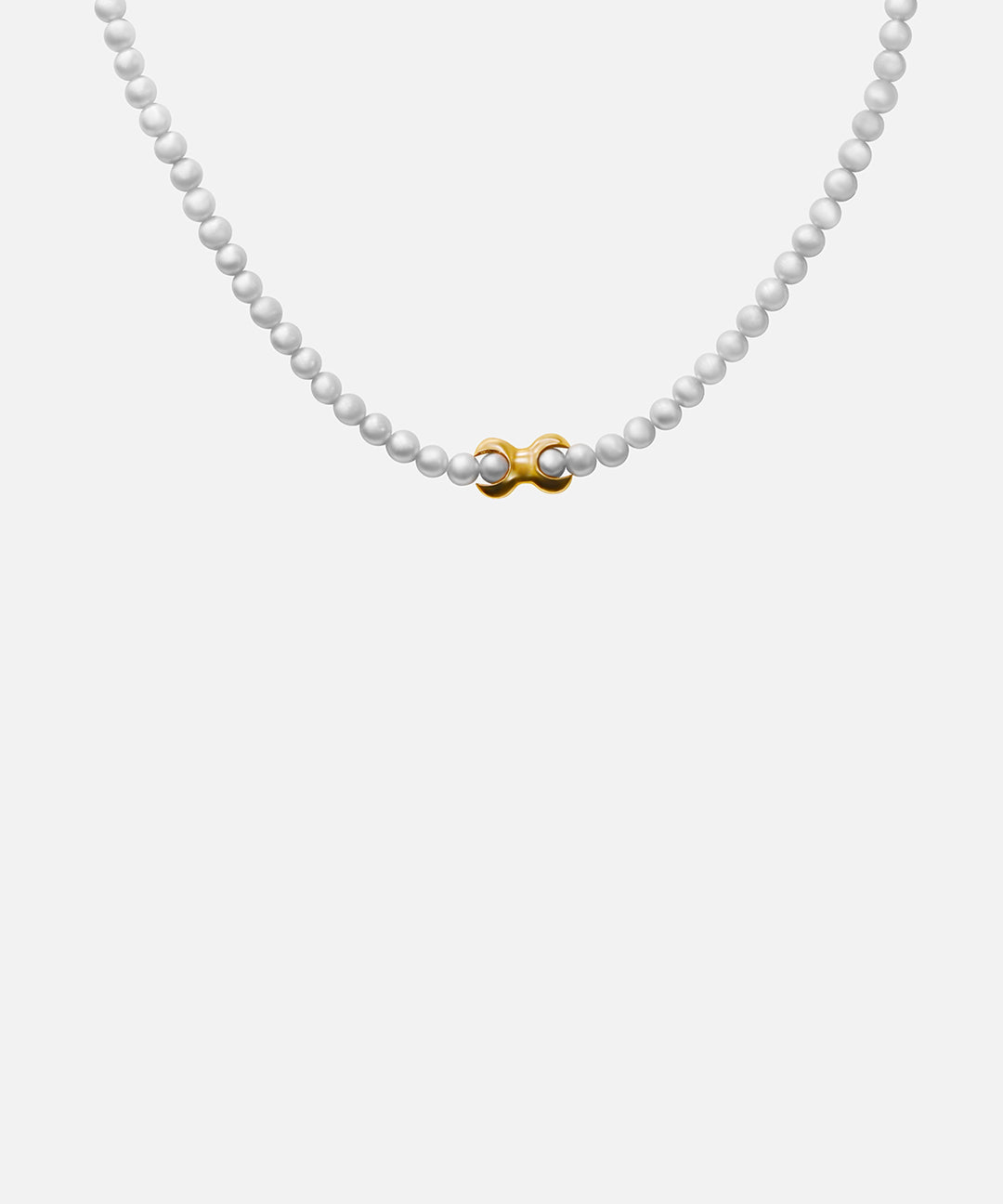 Front view of X Single Necklace / 3mm by Lucia B Marti