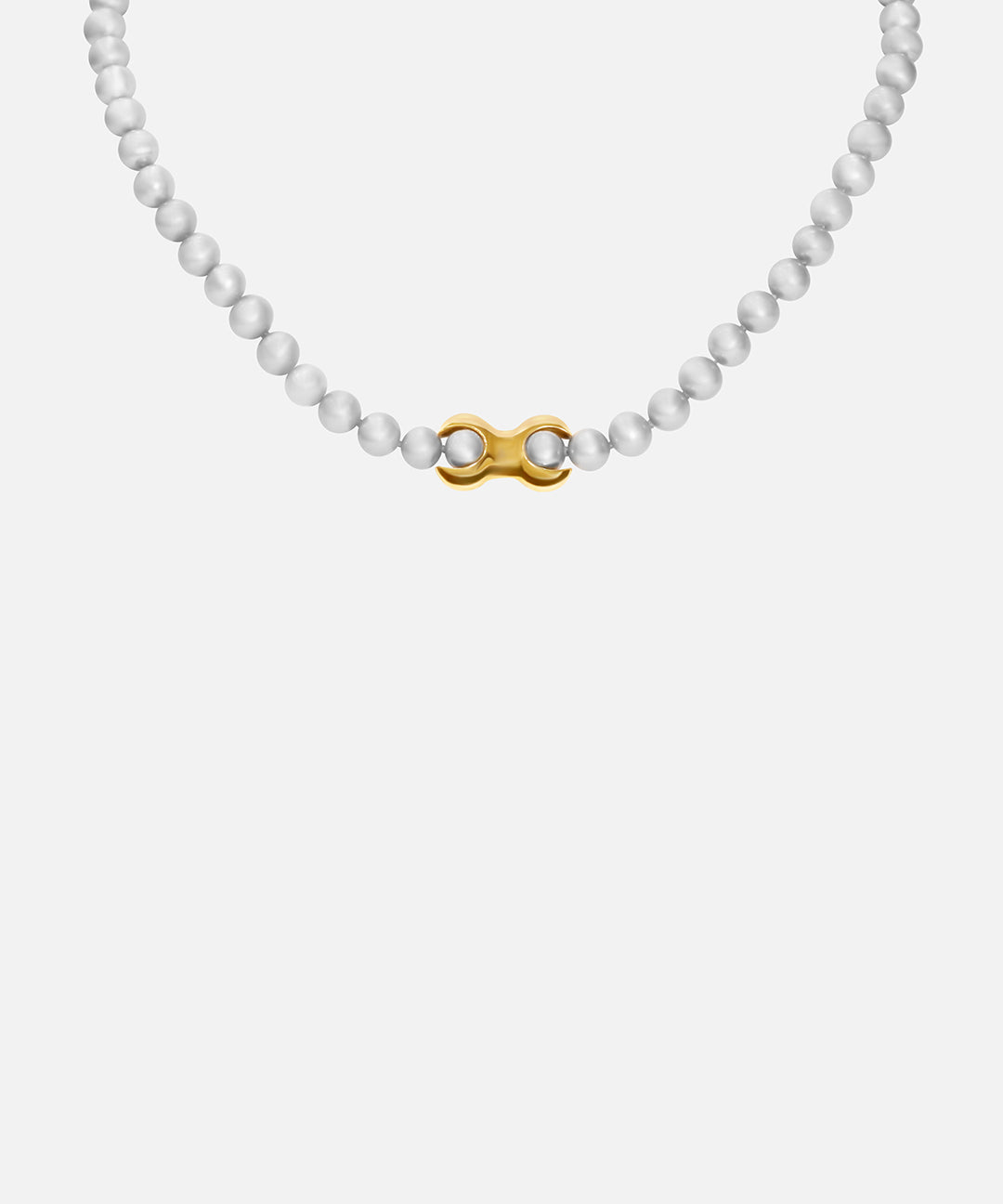 Front view of X Single Necklace / 6mm by Lucia B Marti