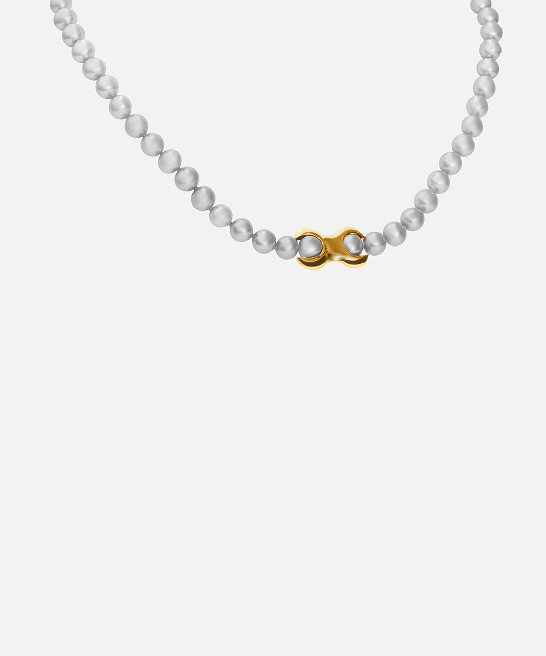 Side view of X Single Necklace / 6mm by Lucia B Marti