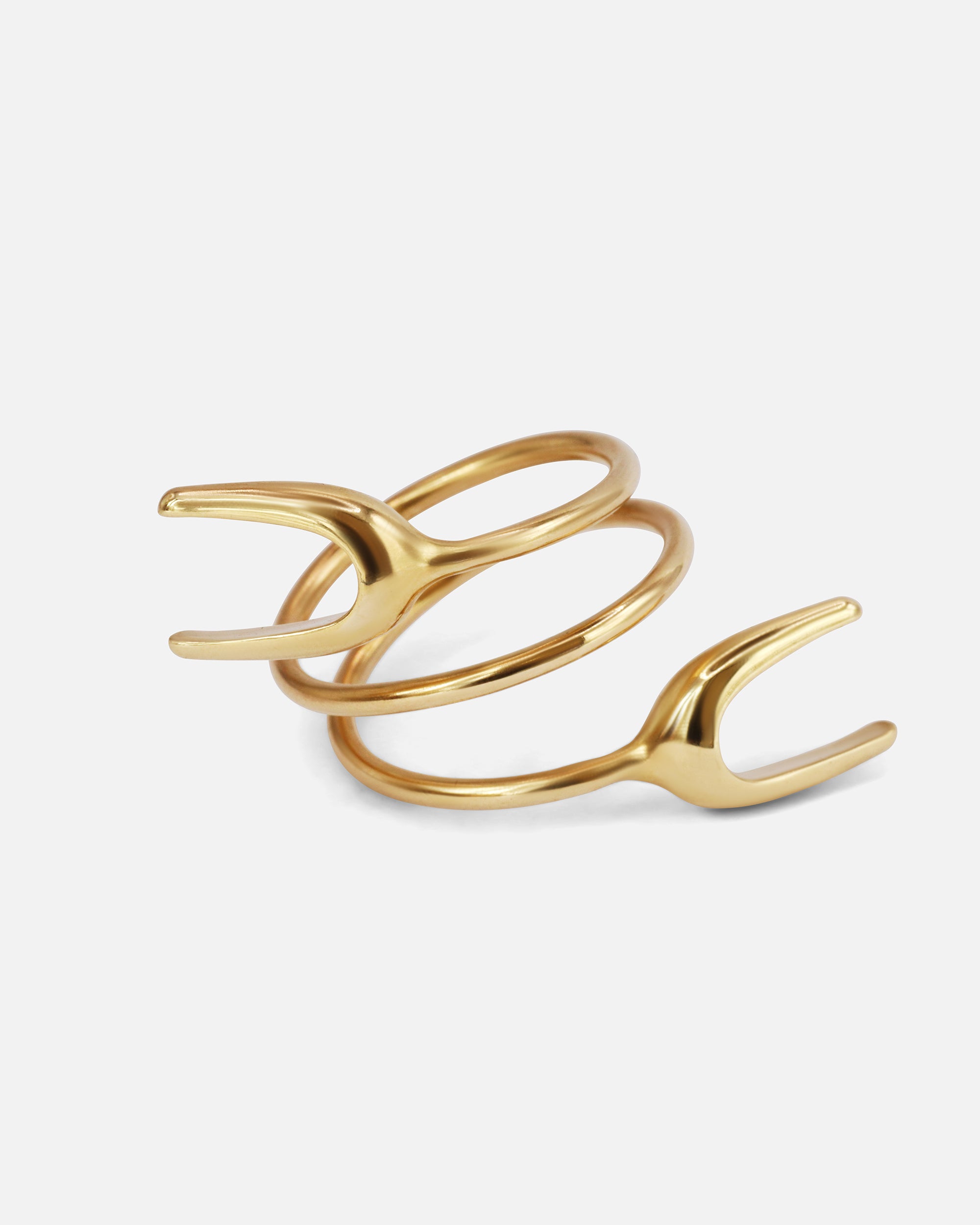 Side angled view of Double X Ring by Lucia B Marti