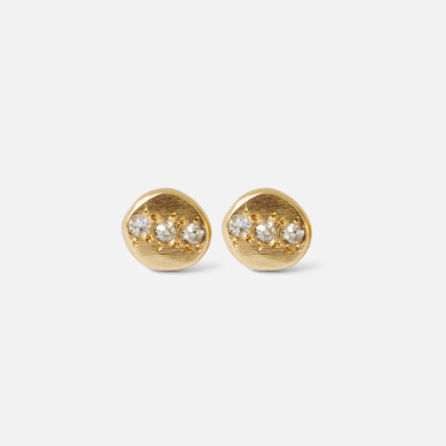 3 Diamond Disk / Studs By Nishi in Earrings Category