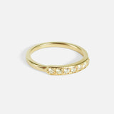 Side view of Seven Stone Diamond Frame Band by Nishi