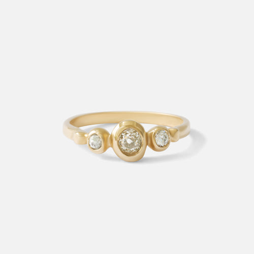 Old Mine Cut / 3 Diamond Ring By Nishi in ENGAGEMENT Category