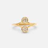 Front view of Diamond Mirror Ring by Nishi