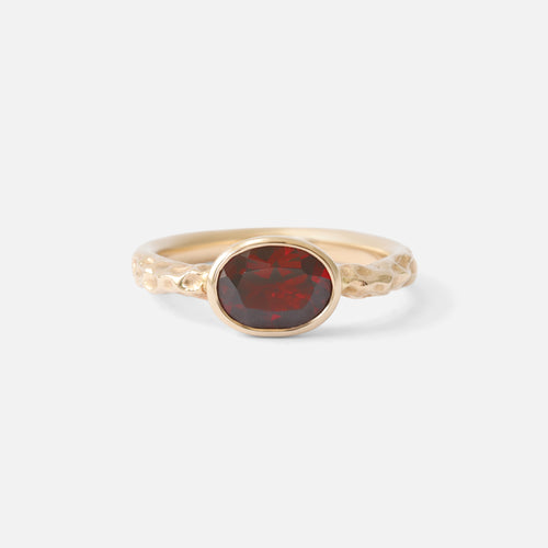 Rough Water Ring / African Garnet By O Channell Designs in ENGAGEMENT Category