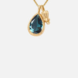 Close view of Little Mirror and Topaz Pendant