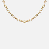 Front view of Oblong Chain Necklace