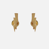 Front view of Sky / Bolt Studs in 14k Yellow Gold by Fitzgerald Jewelry