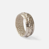 Angled side view focusing on outer engravings of Above and Below Band / Wide