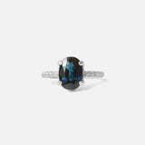Front view of Oval Sapphire / Ring