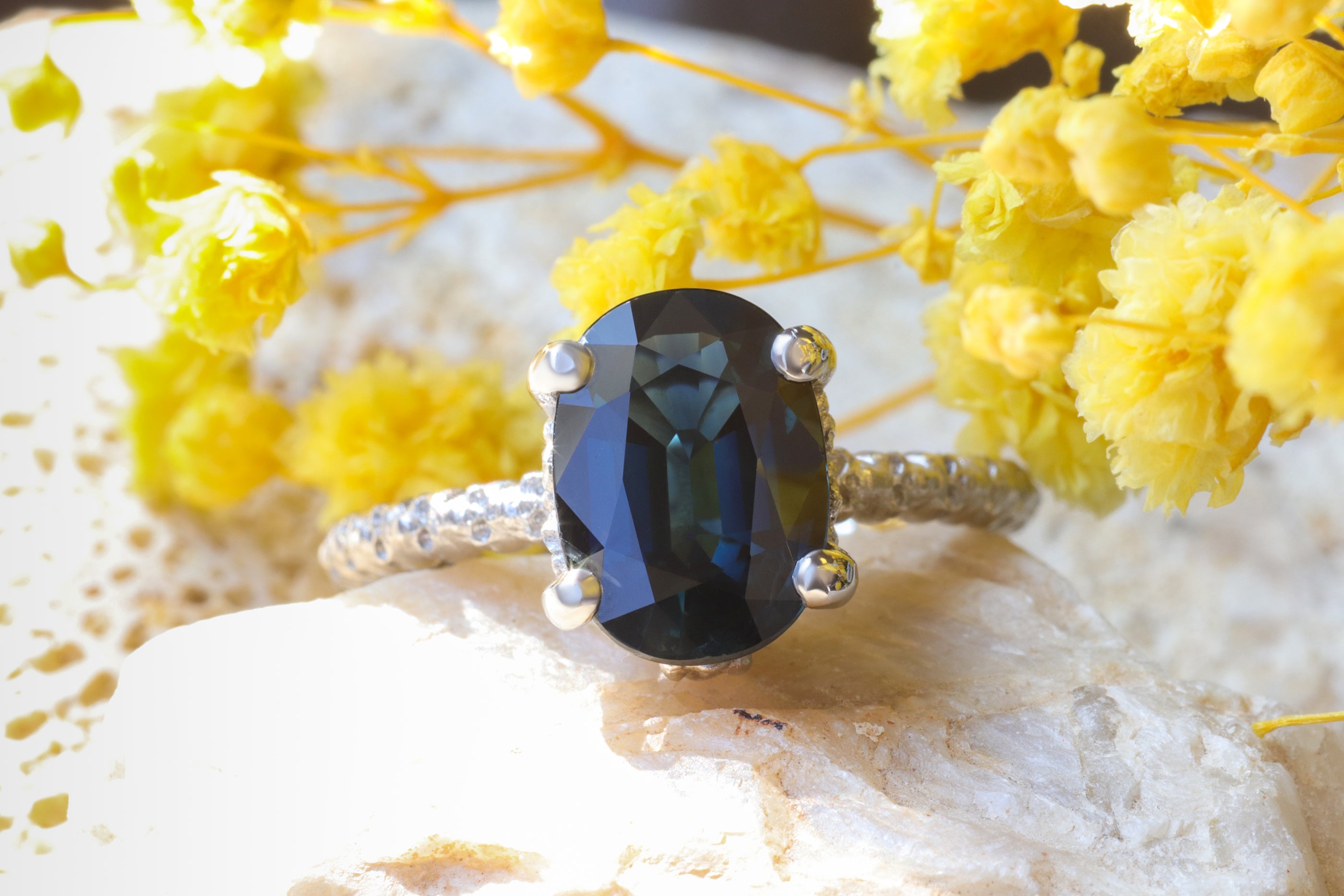 Lifestyle shot of Oval Sapphire / Ring
