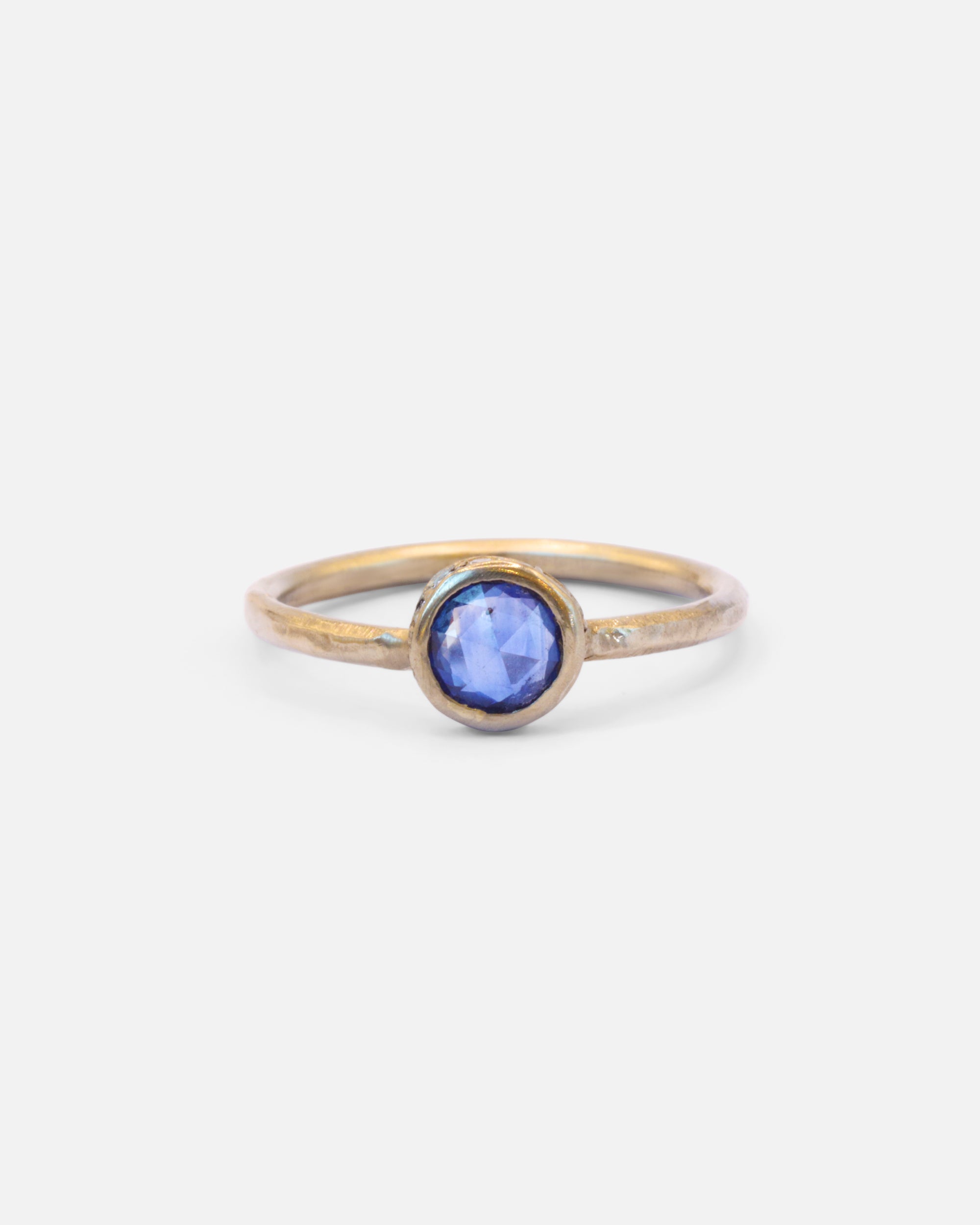 Front view of Vesta / Blue Sapphire Ring