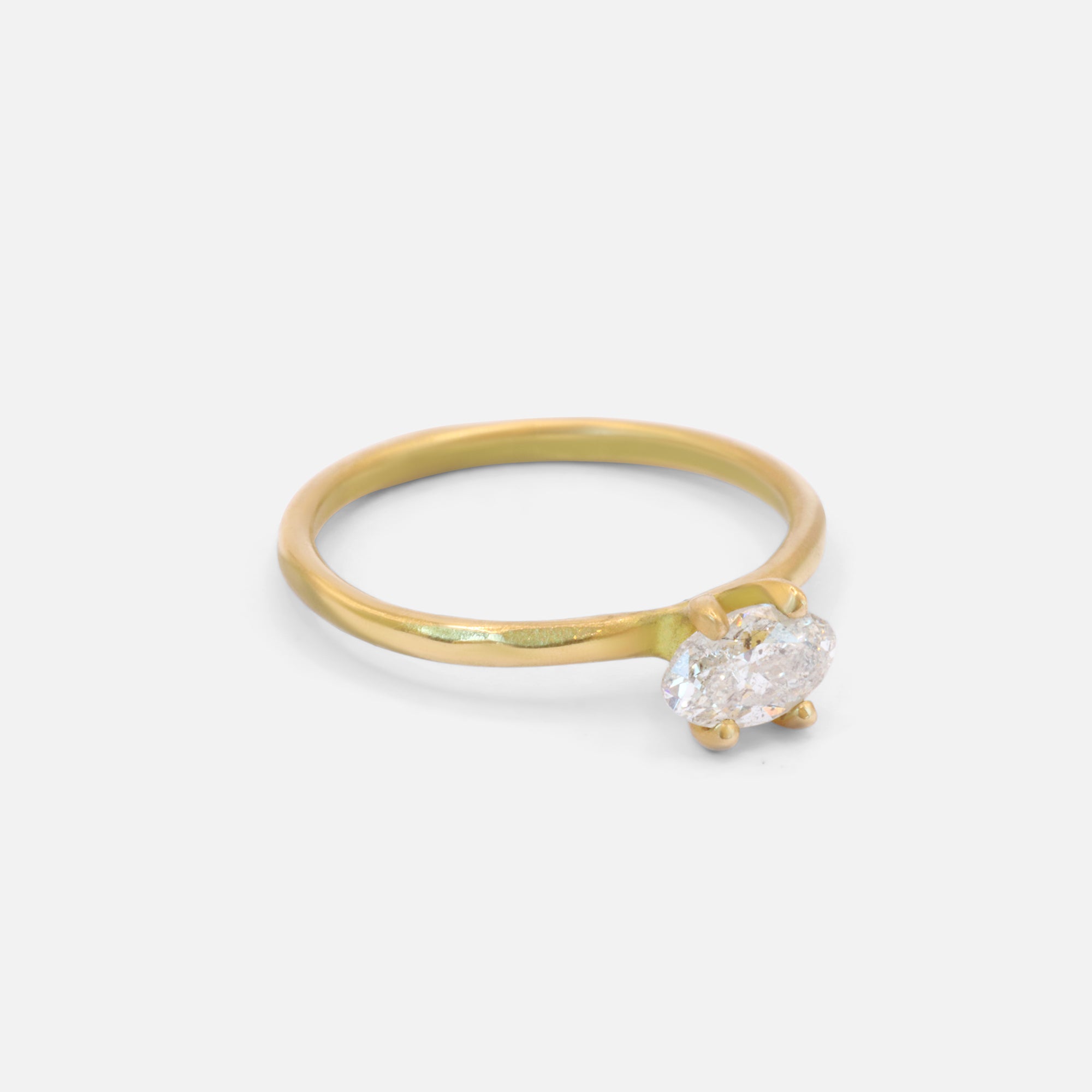 Side view of Stello / Warm Marquise Ring