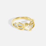 Side view of Dappled Summer / Marquise Diamond Ring by Young Sun Song