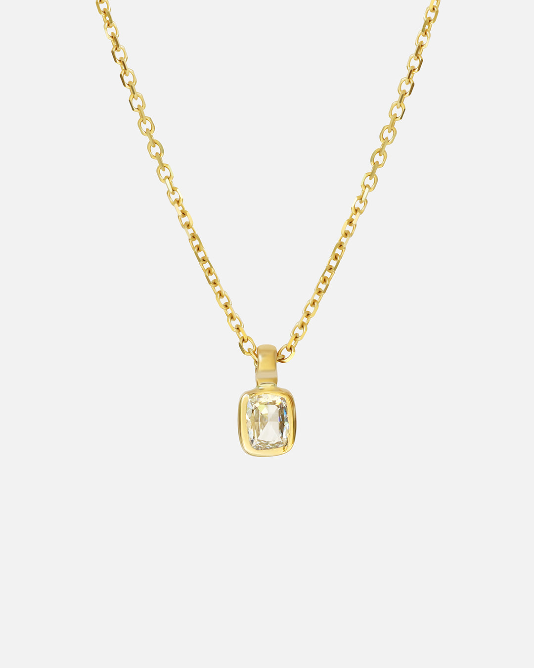 Front view of Cati / Cushion Cut Diamond Pendant