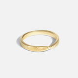 Side view of Hwan Twist Ring by Young Sun Song in 14k Brown Gold
