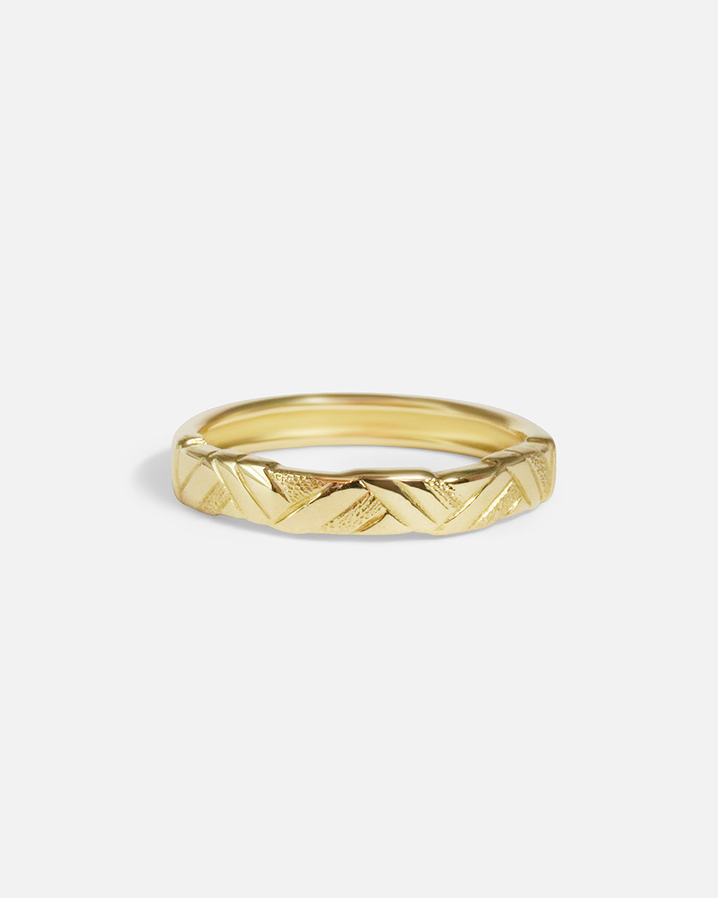 Front view of Paths Ring in 14k yellow gold by Young Sun Song