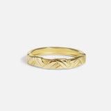 Front view of Paths Ring in 14k yellow gold by Young Sun Song