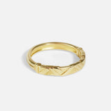Side view of Paths Ring in 14k yellow gold by Young Sun Song