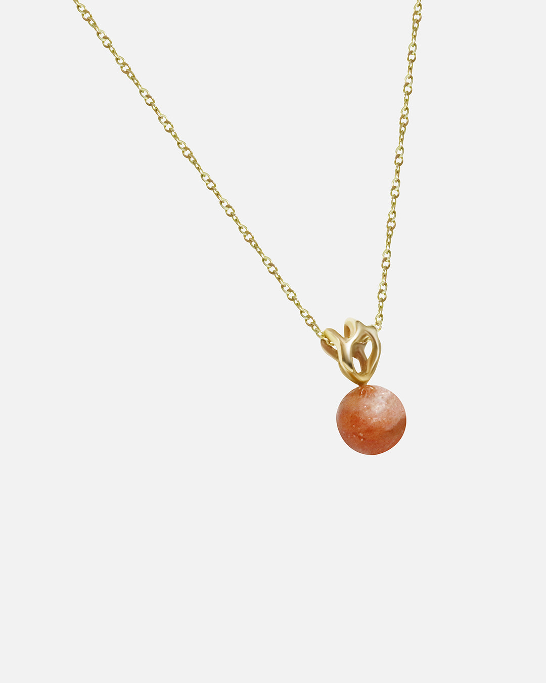 Side view of Reflections Pendant / Yellow Sunstone by Young Sun Song