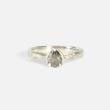 Front view of Sparkling Hwan Ring / Fancy Grey by Young Sun Song