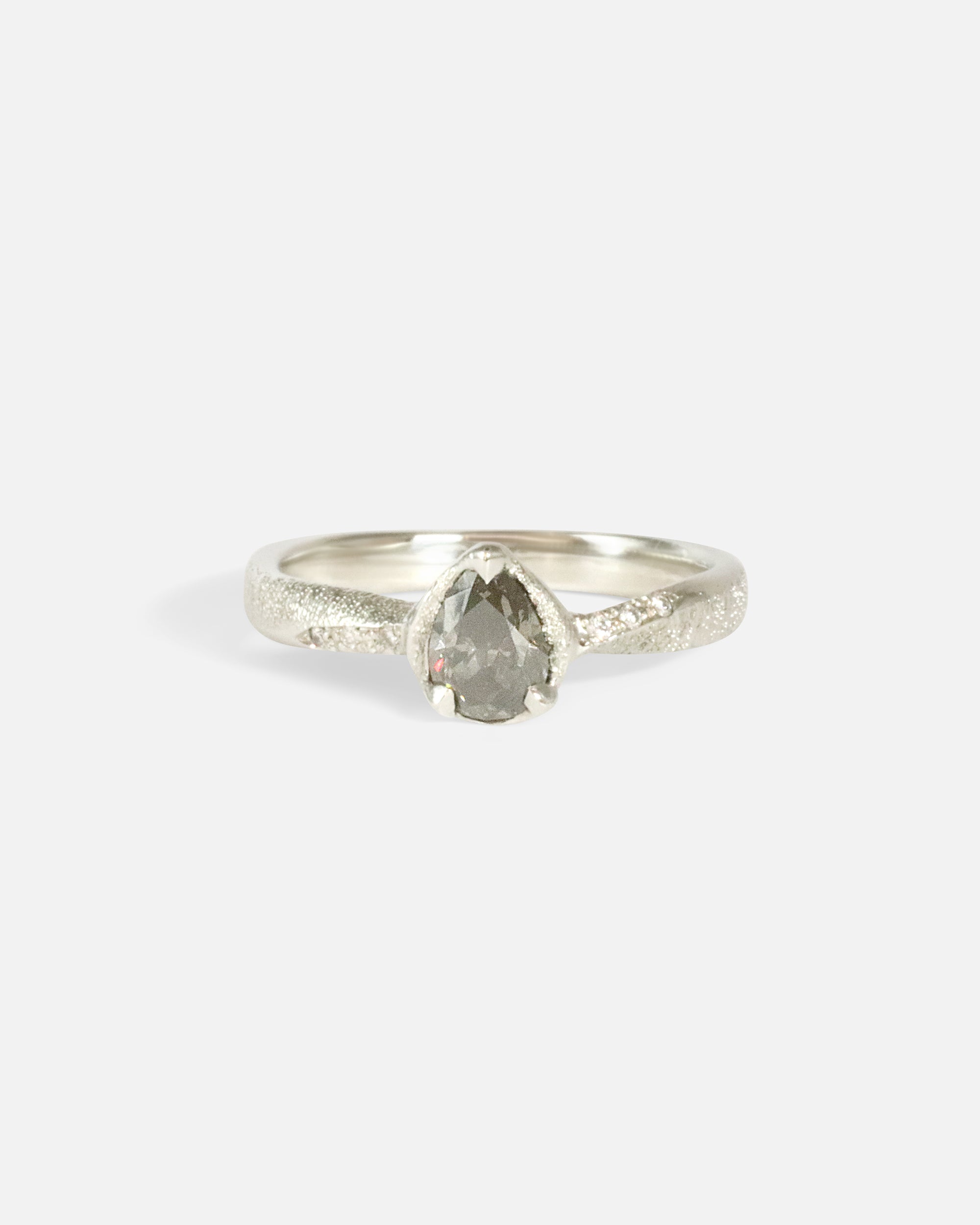 Front view of Sparkling Hwan Ring / Fancy Grey by Young Sun Song