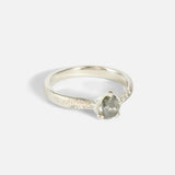 Side view of Sparkling Hwan Ring / Fancy Grey by Young Sun Song