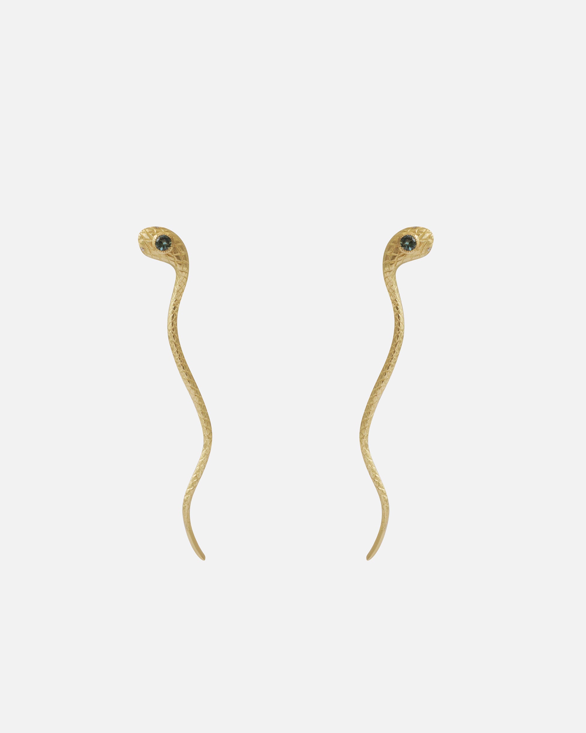Ornata Ophidia Earrings / Green Sapphires By Ides