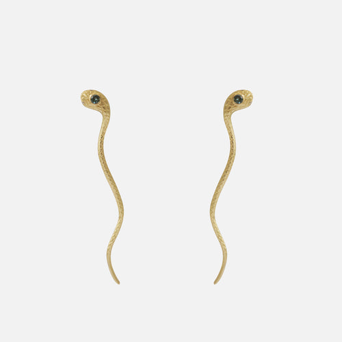 Ornata Ophidia Earrings / Green Sapphires By Ides in earrings Category