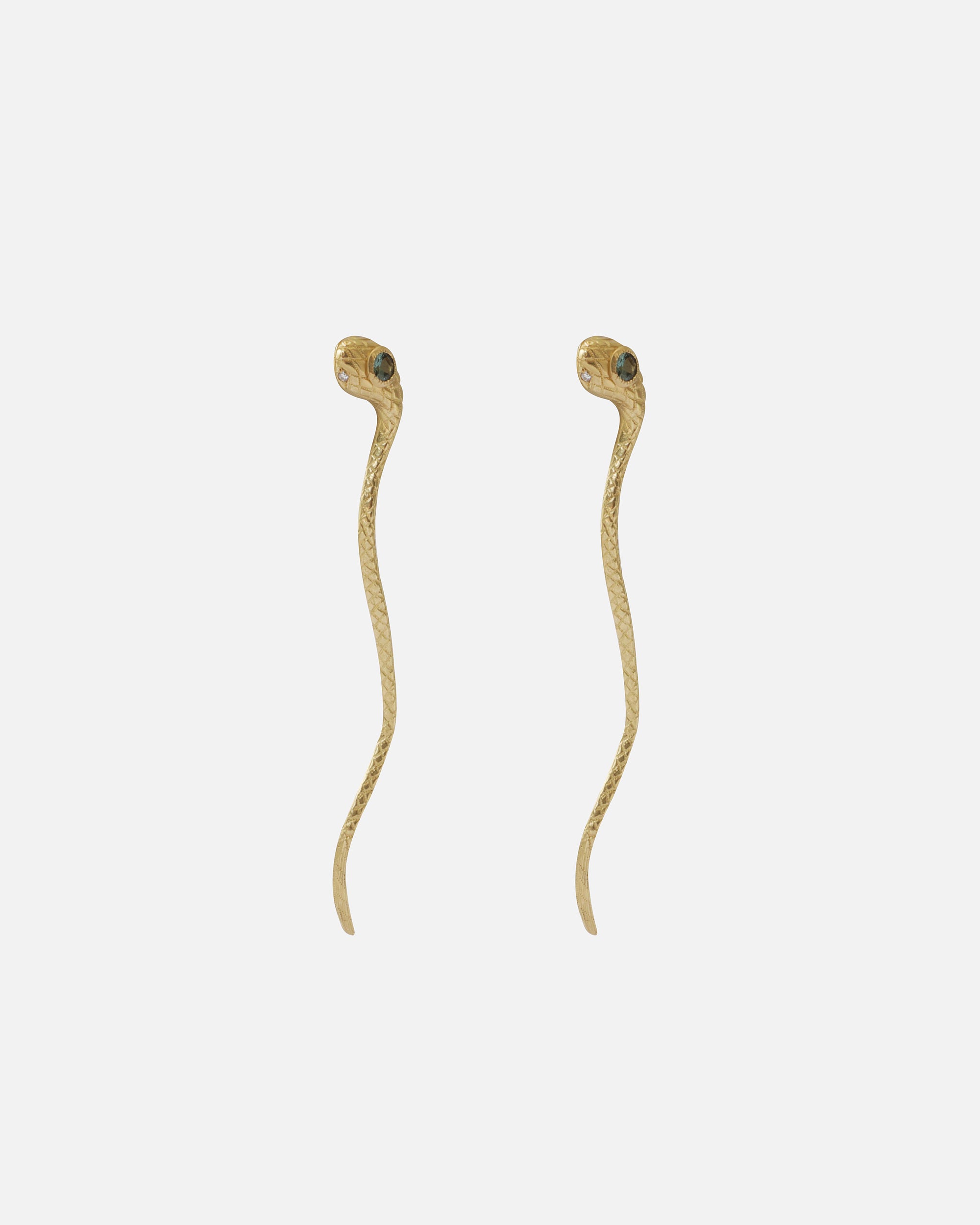 Ornata Ophidia Earrings / Green Sapphires By Ides