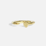 Front view of Twisted Nail Ring in 14k yellow gold by Ides