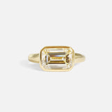 Front view of Fractal Ring / 3.6ct Lab Diamond in 14k yellow gold by Joko