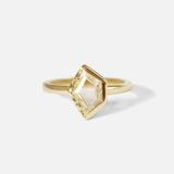 Front view of Portrait Ring / White Sapphire