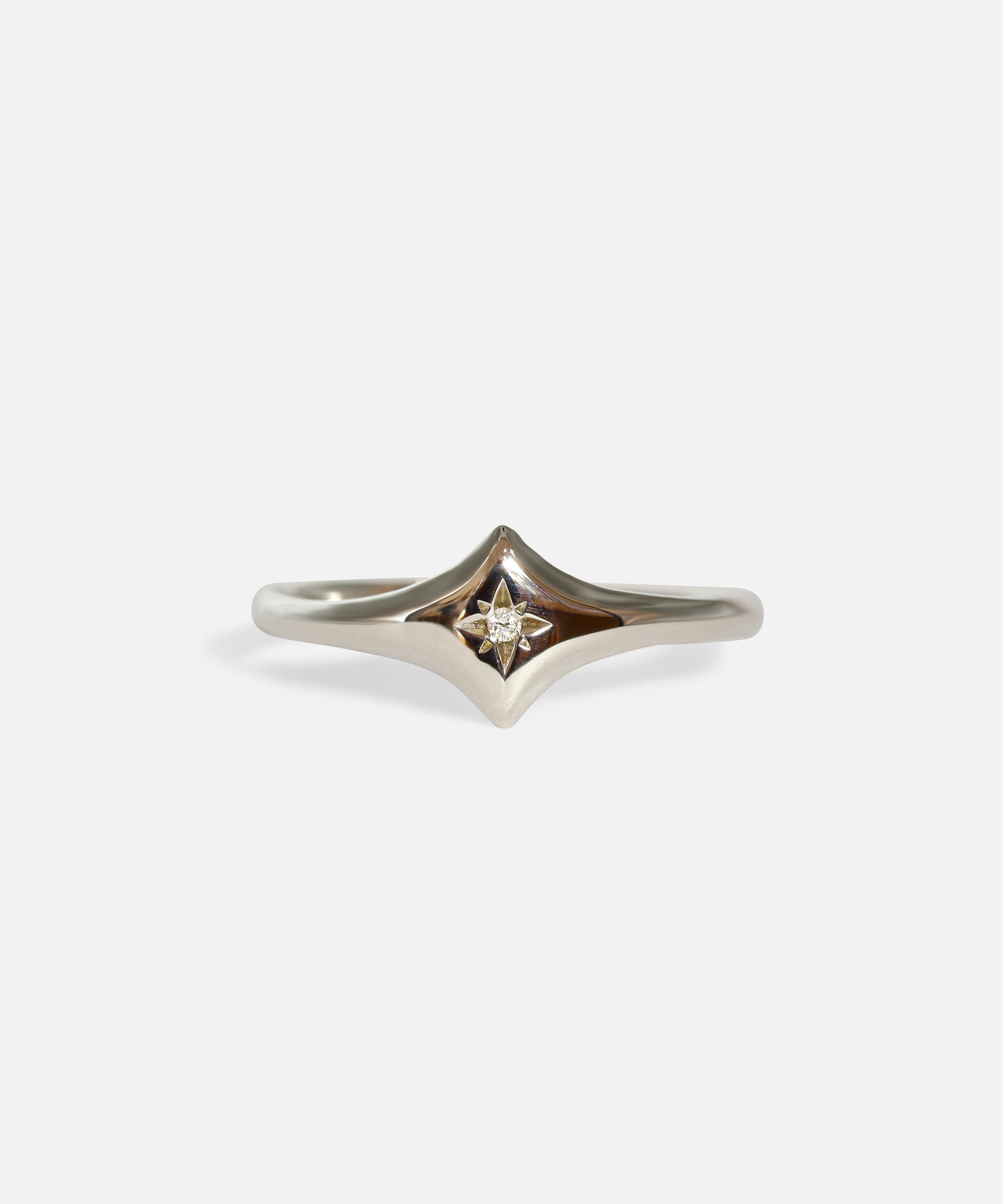 Front view of Star Ring / White Diamond by Joko