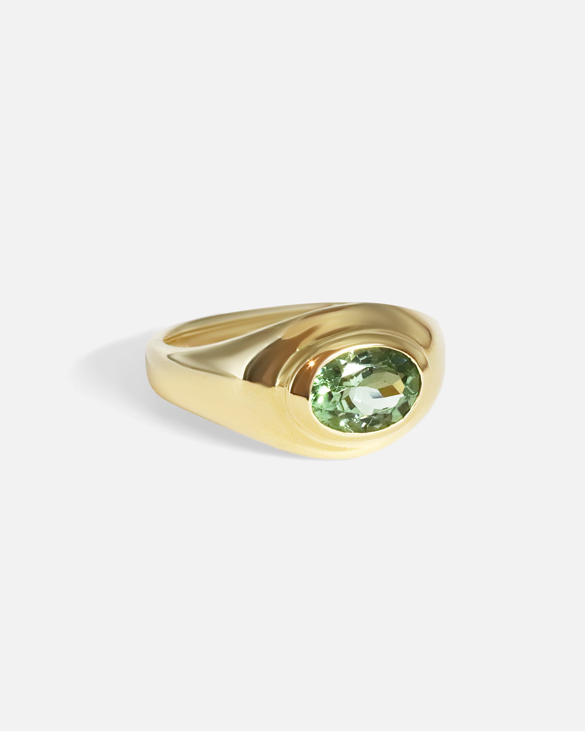 Side view of Easy Ring in 14k yellow gold by tmrw days