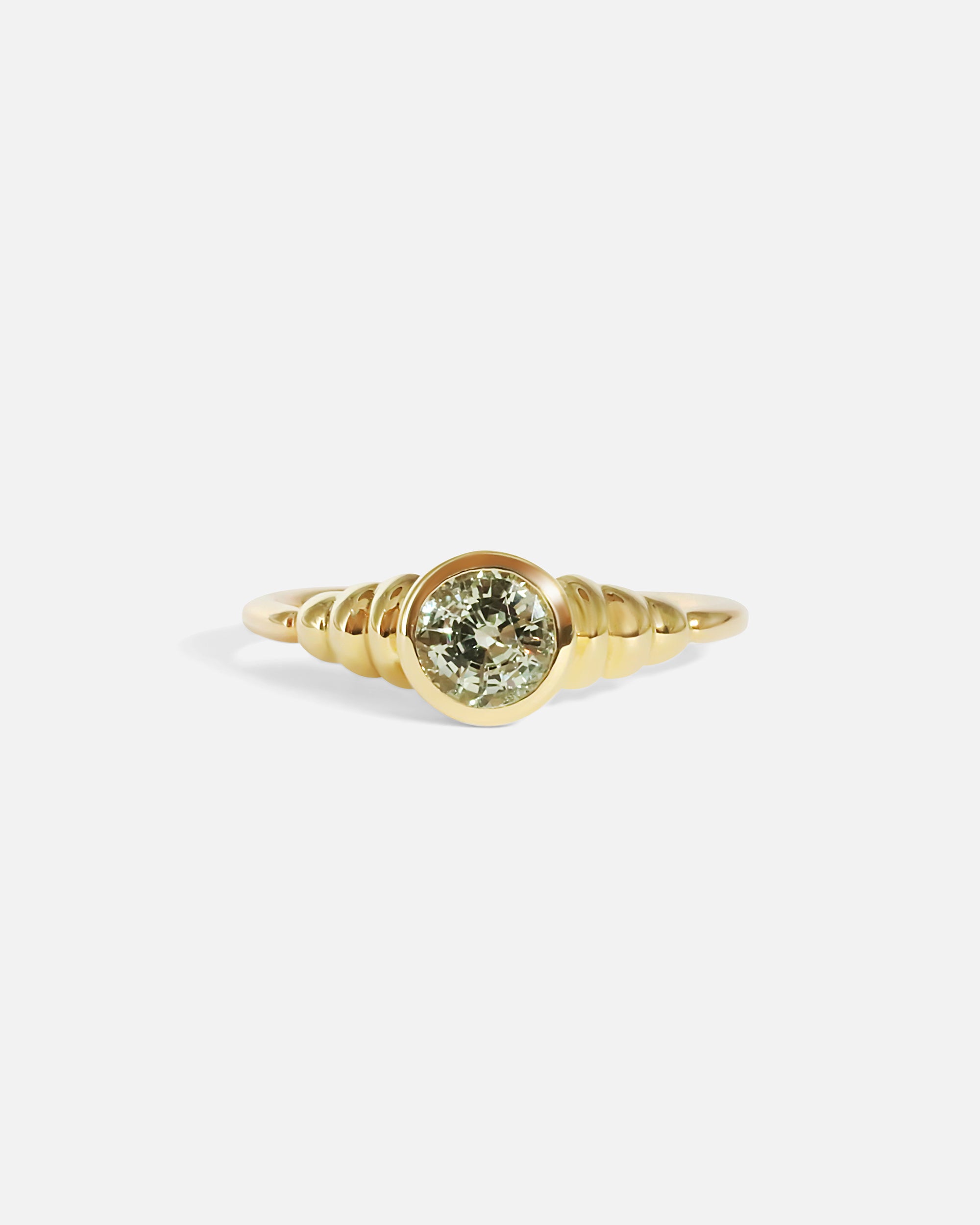Front view of Hunny Ring in 14k yellow gold by tmrw days