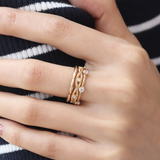 Romantic Array / Linear Diamond Band By Ruoria